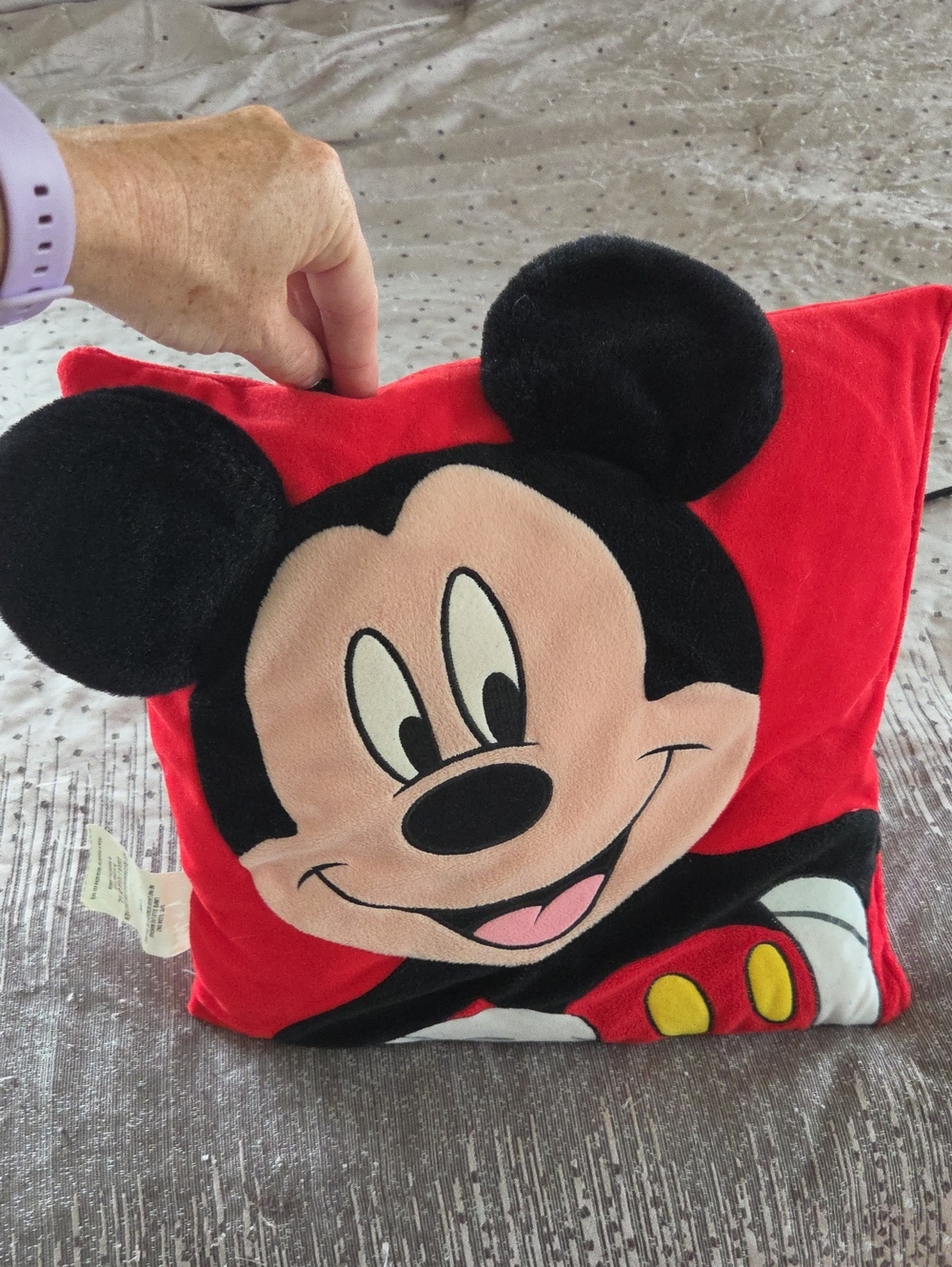 Disney Red Mickey Mouse Plush Pillow